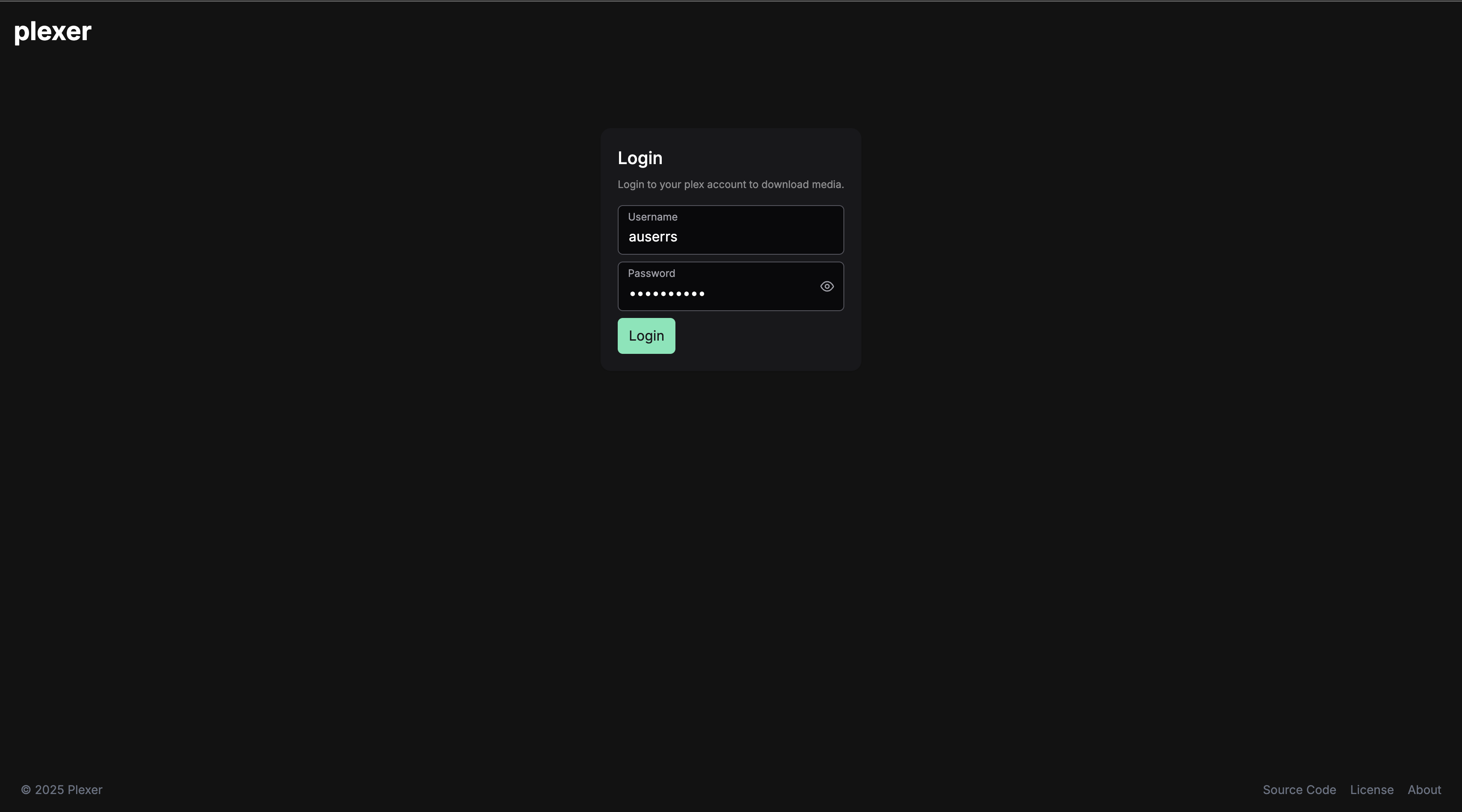 Plex login flow